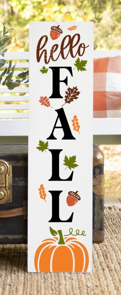 Hello Fall Pumpkin Porch Leaner HFP496