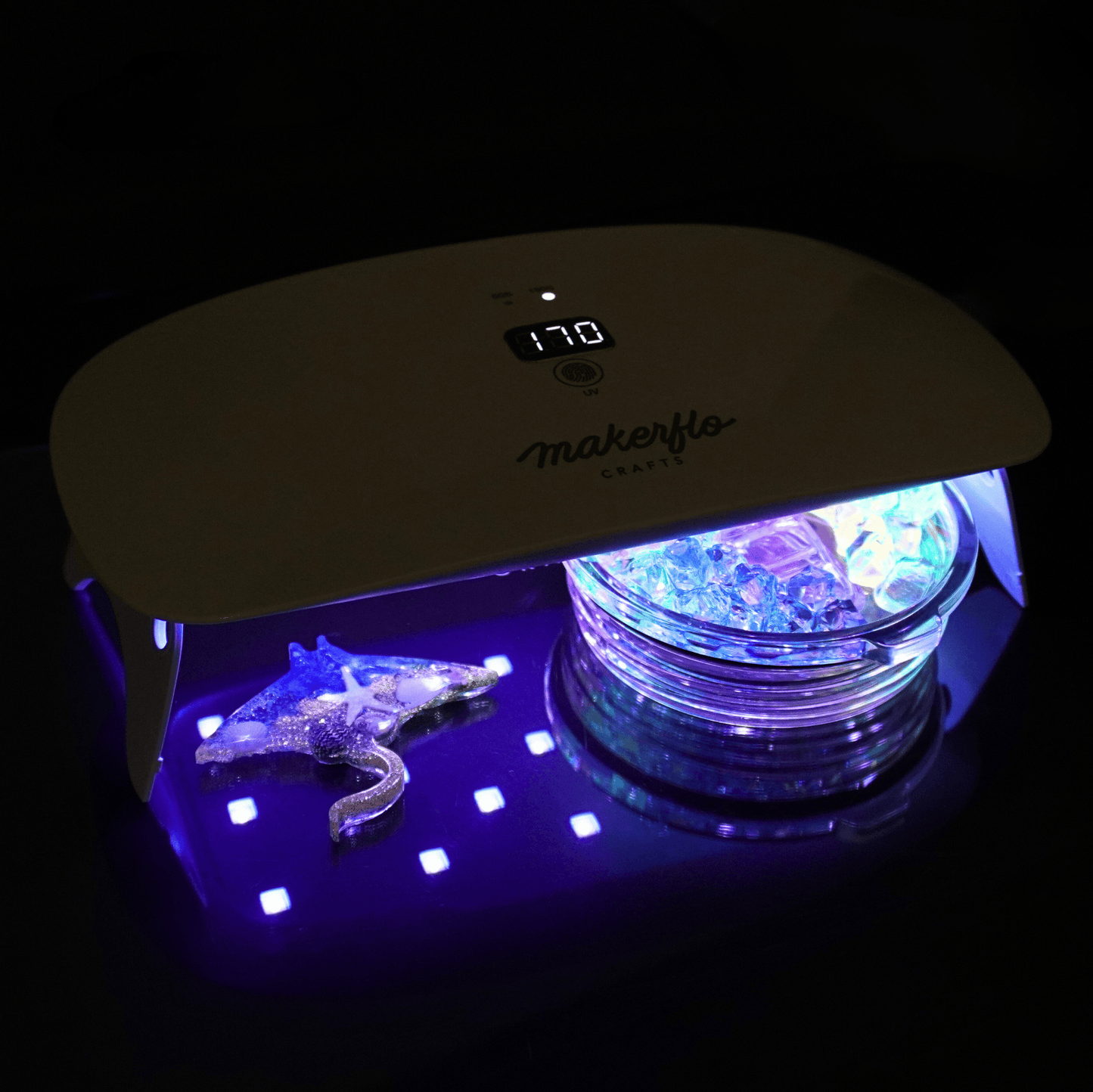 Makerflo 36W UV Resin Lamp– 23 LED Bulbs, USB-C Rechargeable