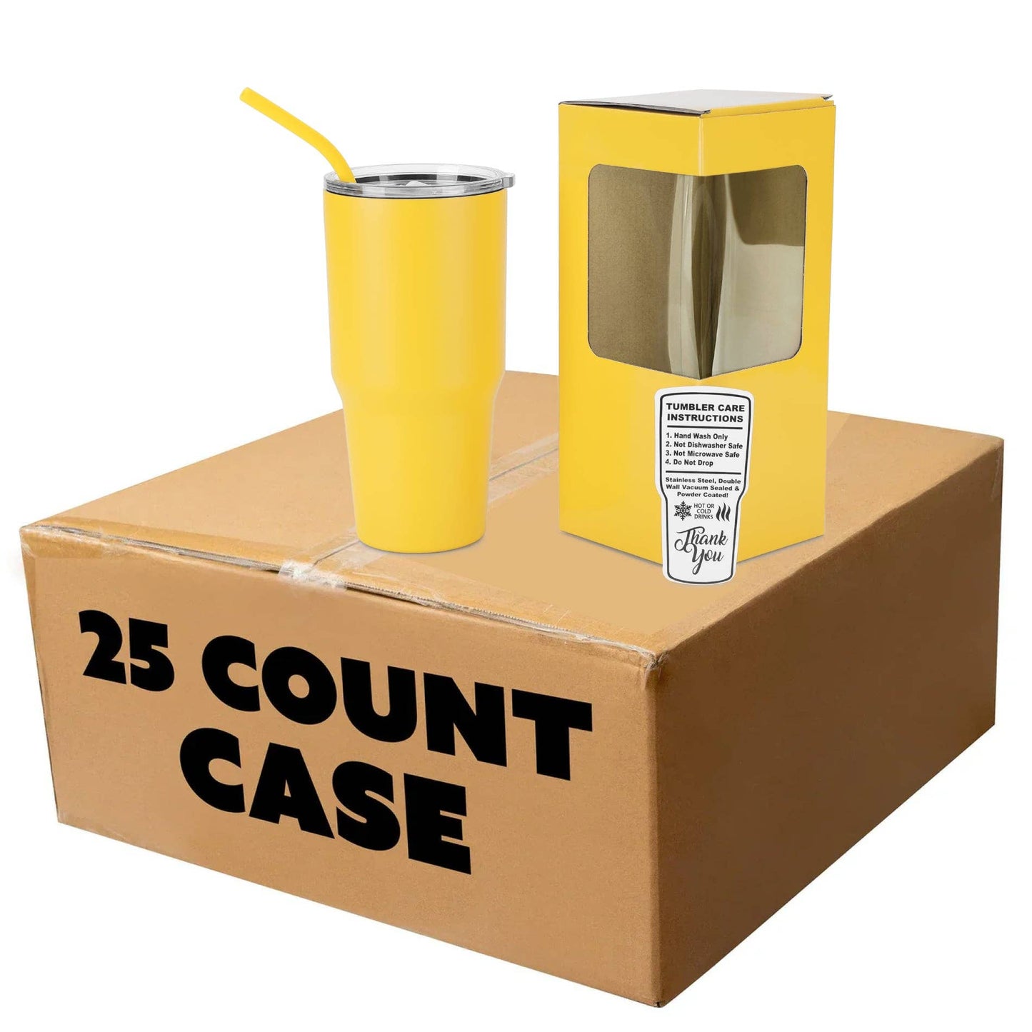 Makerflo 30 oz Powder Coated Tumbler, Handle Sold Separately: White / Singles