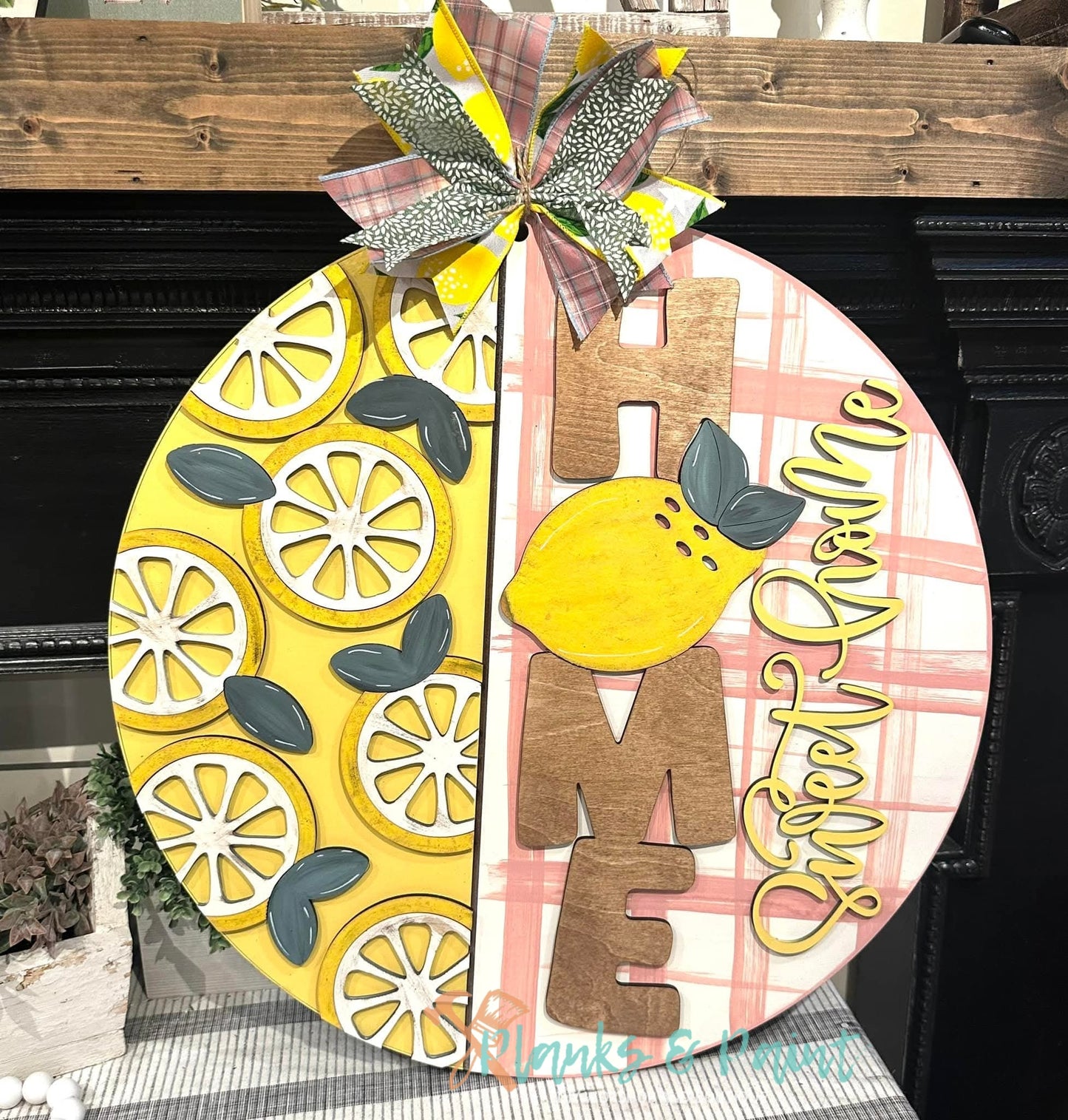 Home Sweet Home Lemons Door Hanger