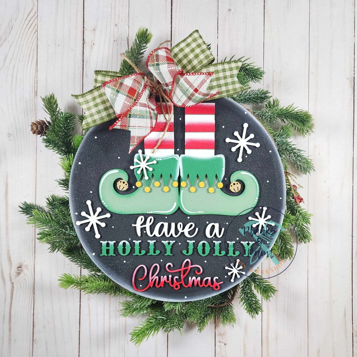 Holly Jolly Christmas Door Hanger