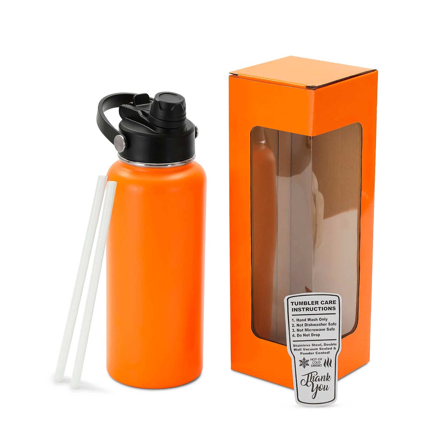 Makerflo 32 oz Hydro Powder Coated Water Bottle, 2-in-1 Lid: Pink / Singles