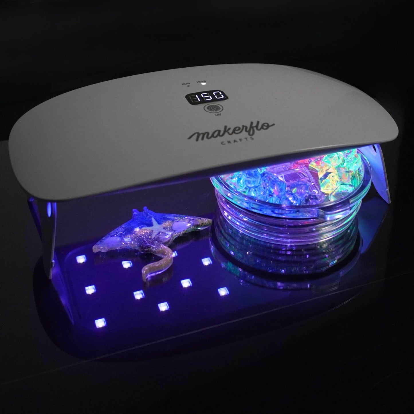 Makerflo 36W UV Resin Lamp– 23 LED Bulbs, USB-C Rechargeable
