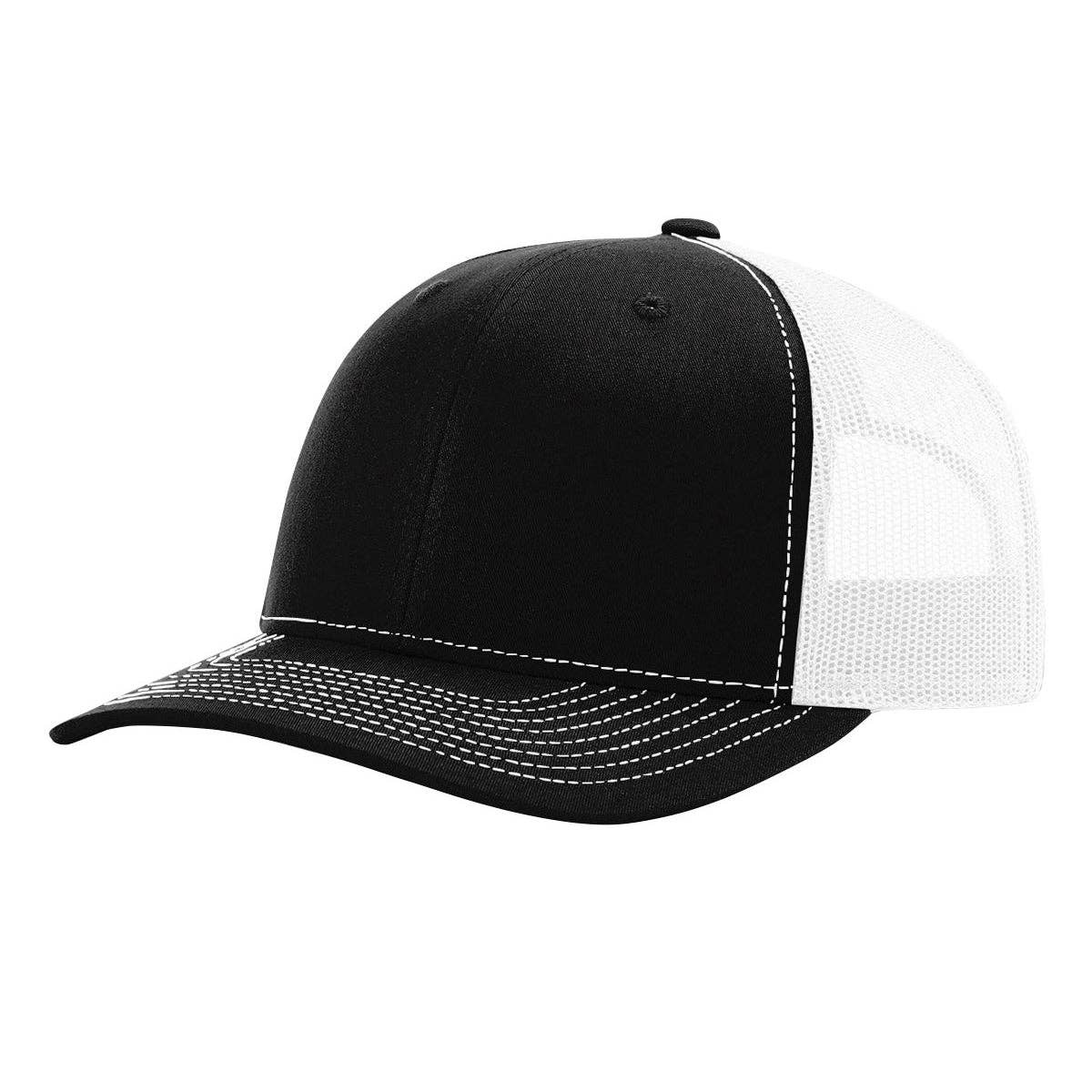 The Park Wholesale - Richardson 112 Classic Premium Trucker Hat, Snapback Cap: Columbia Blue/Black