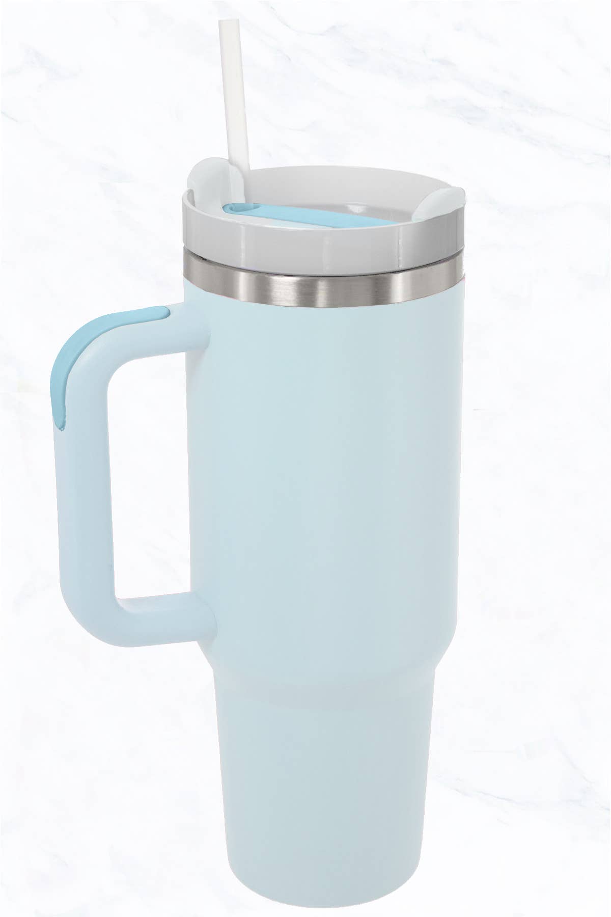 Suzie Q USA - 40 oz, Stainless Steel and Silicon Tumbler: Light Green