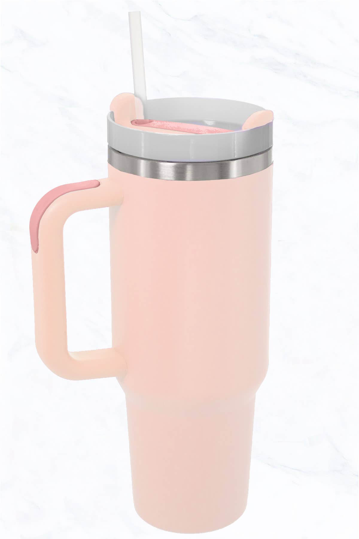 Suzie Q USA - 40 oz, Stainless Steel and Silicon Tumbler: Light Green
