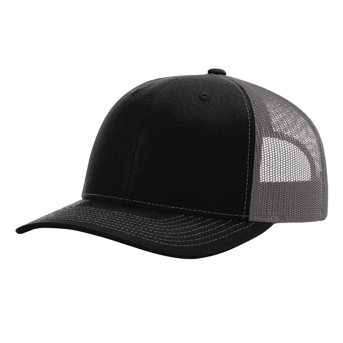 The Park Wholesale - Richardson 112 Classic Premium Trucker Hat, Snapback Cap: Columbia Blue/Black