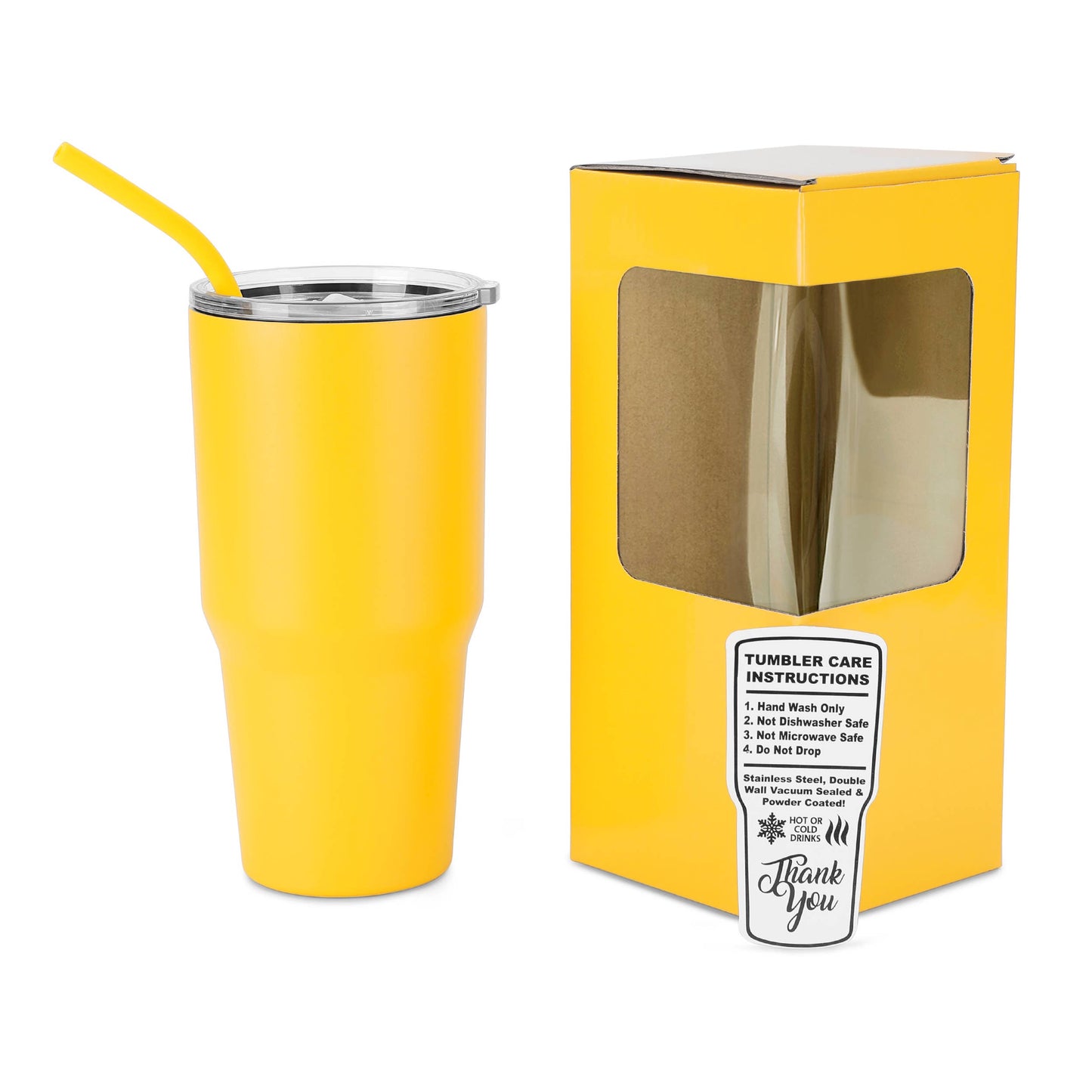 Makerflo 30 oz Powder Coated Tumbler, Handle Sold Separately: White / Singles