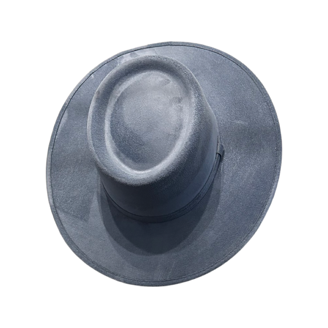 Nati Natash - Crown Vegan Suede Flat Brim-W: Medium / Jean Blue
