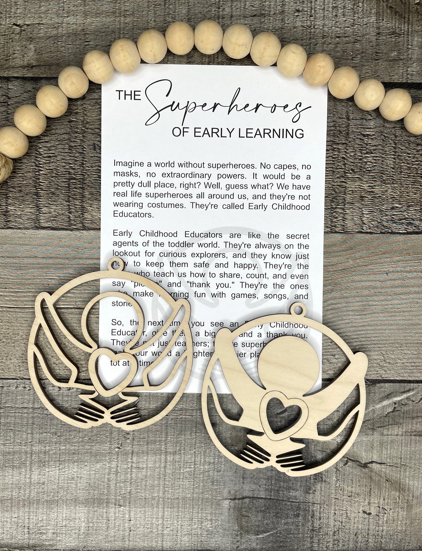 Super Heros of Early Learning - Early Childhood Educator Ornament