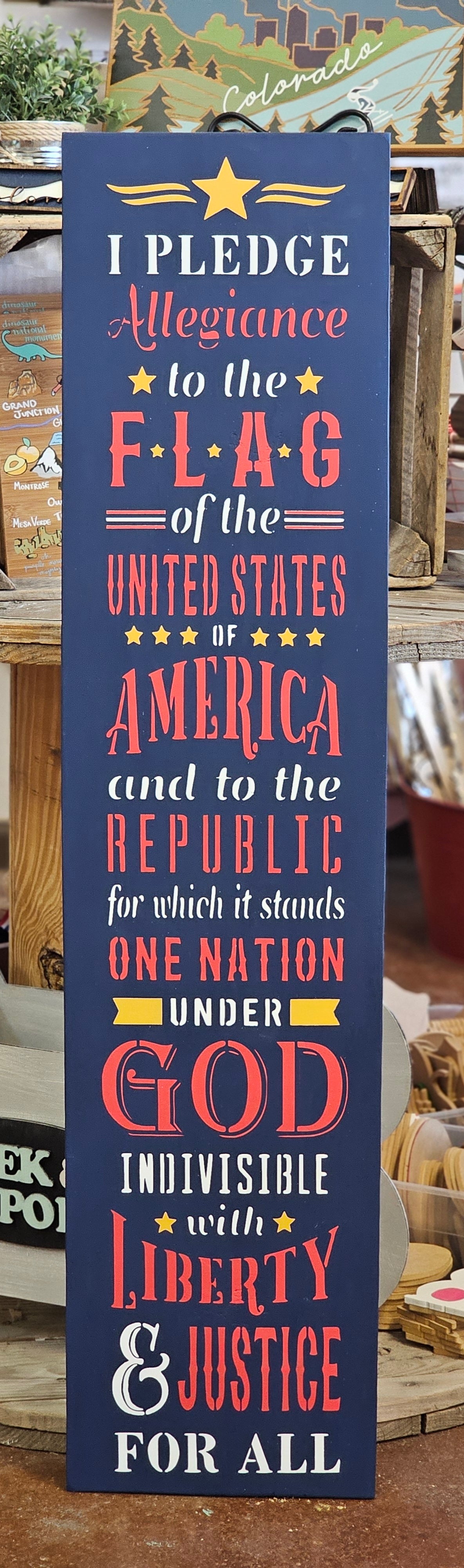 I Pledge Allegiance Porch Leaner