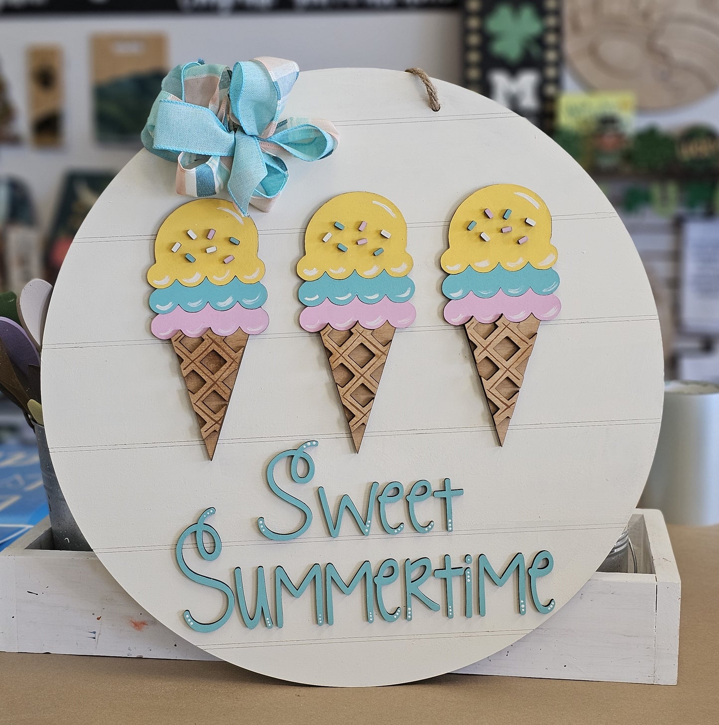 Sweet Summertime 3D Laser Door Hanger
