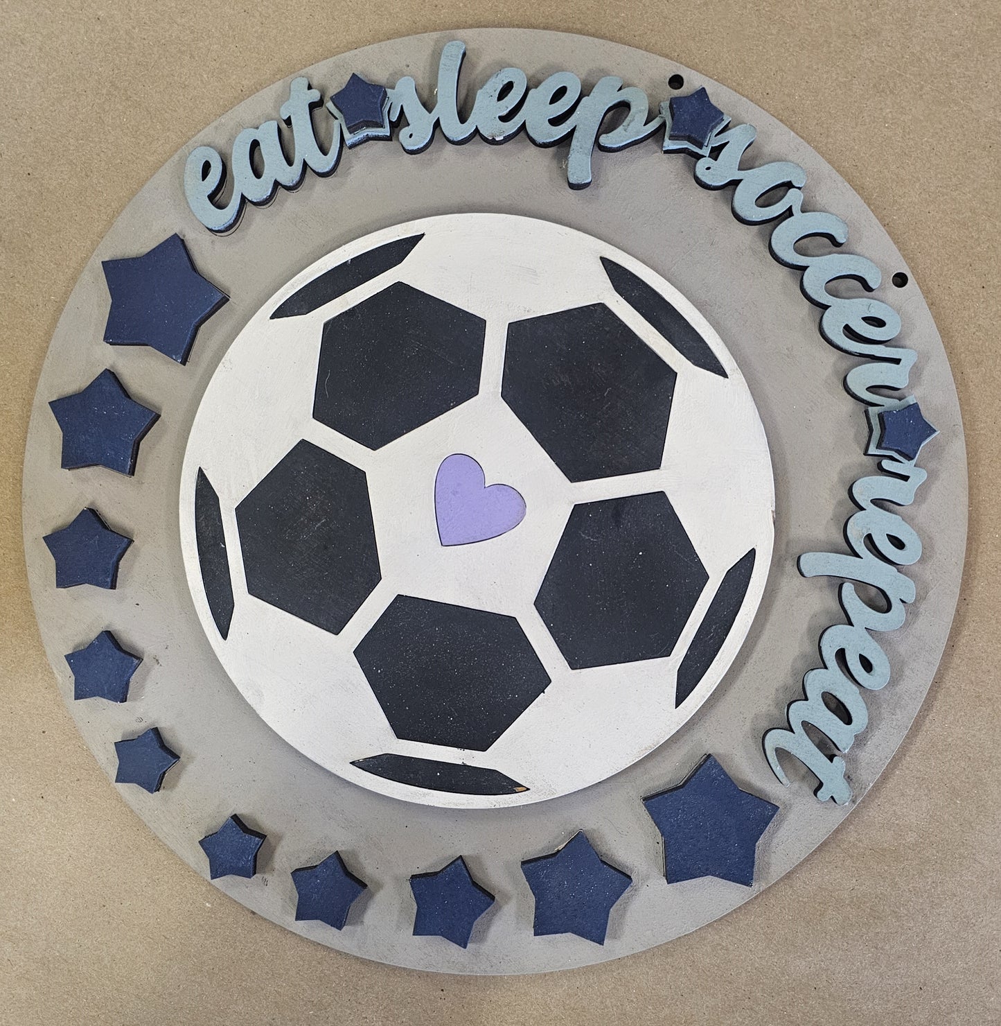 Kids Soccer 10" Round Door Hanger