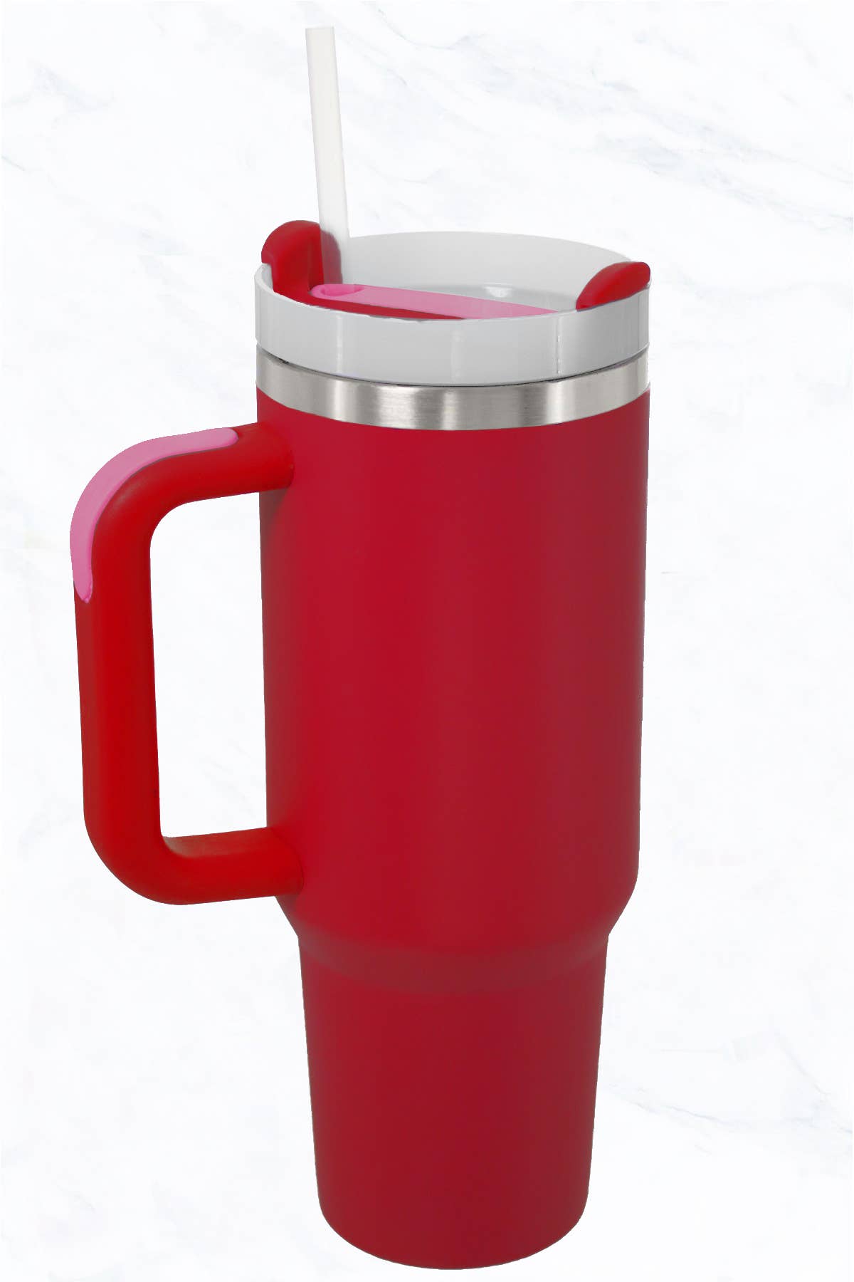 Suzie Q USA - 40 oz, Stainless Steel and Silicon Tumbler: Light Green