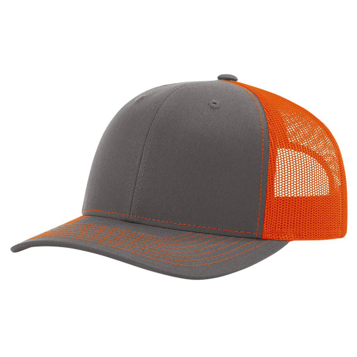 The Park Wholesale - Richardson 112 Classic Premium Trucker Hat, Snapback Cap: Black/White/Red