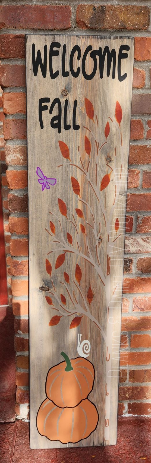 Welcome Fall Porch Leaner