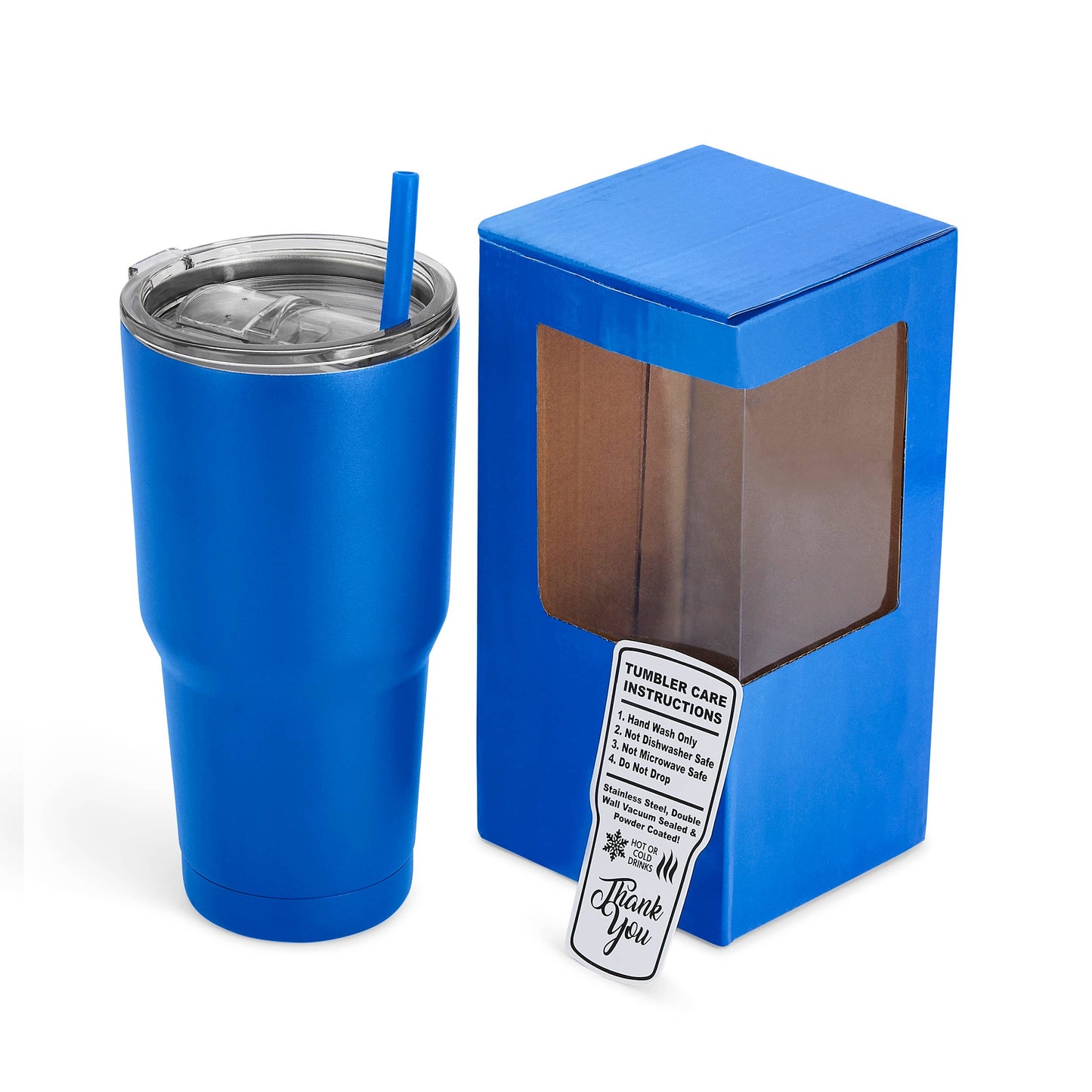 Makerflo 30 oz Powder Coated Tumbler, Handle Sold Separately: White / Singles