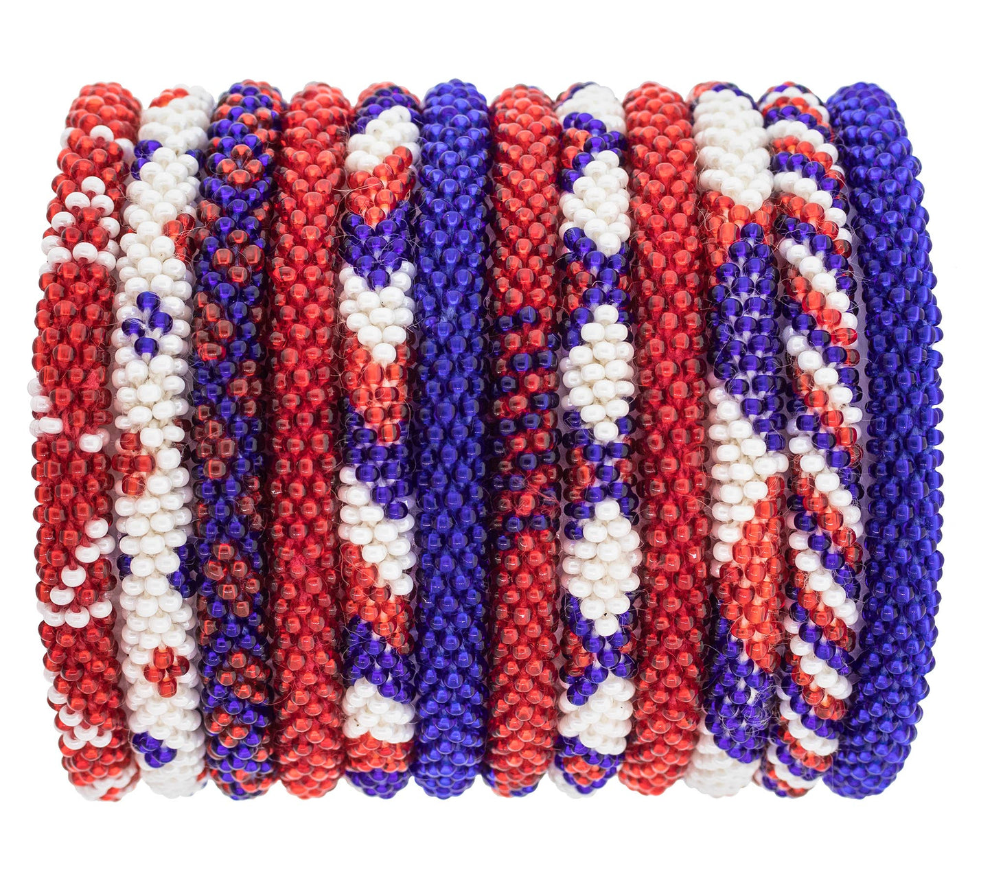 Roll-On® Bracelet Red, White, and Blue - Set of 12