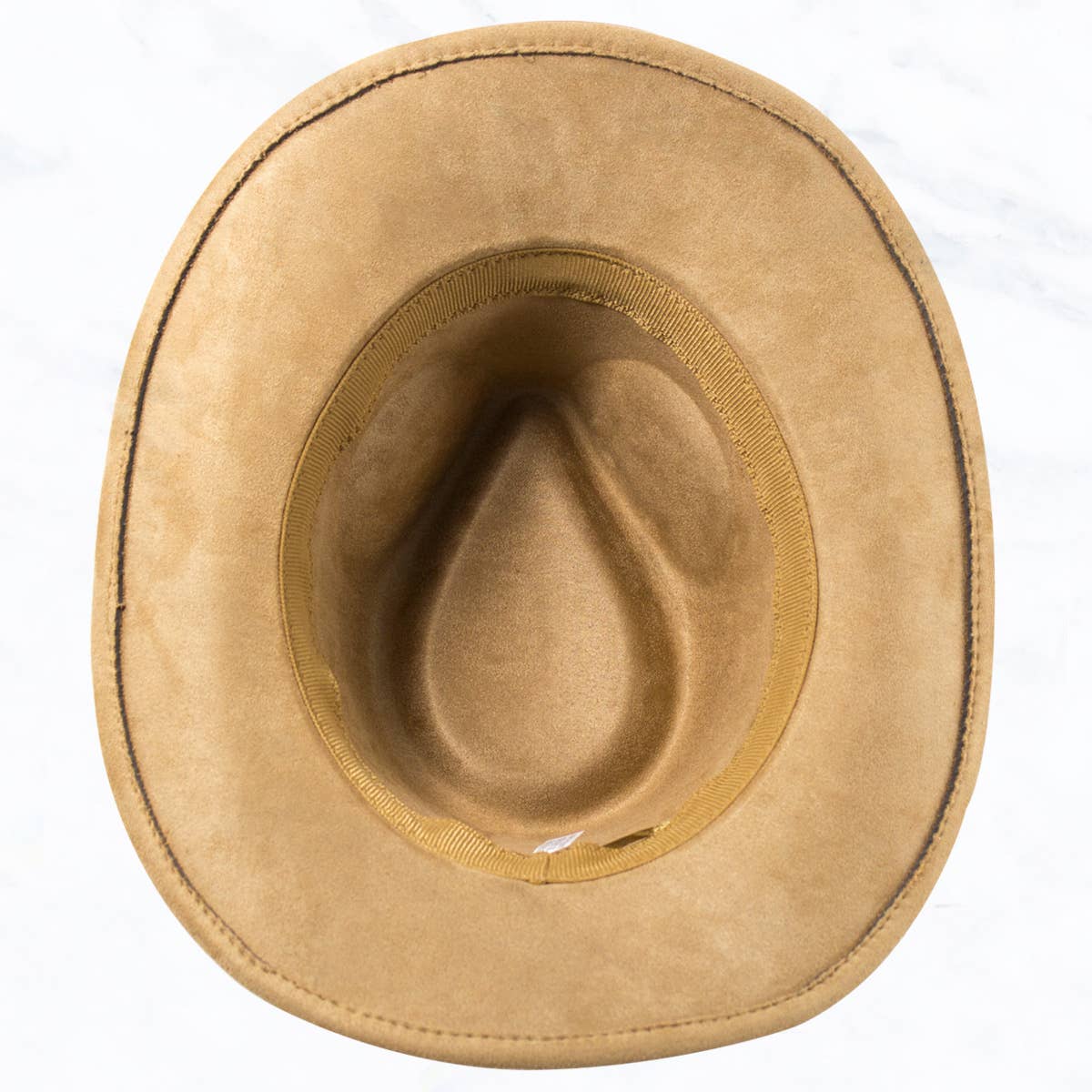 Suzie Q USA - Suede Regular Cowboy Fedora Hat: Beige