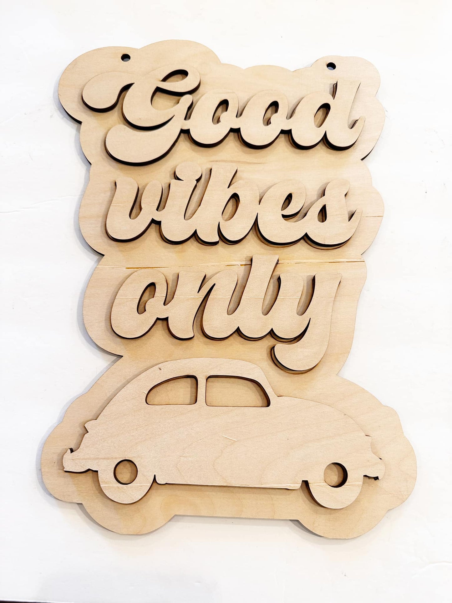 Kids Good Vibes Only Door Hanger