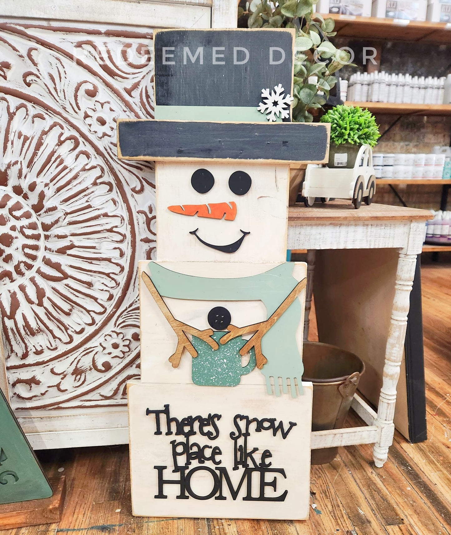 Snow Place Like Home Stacking Snowman