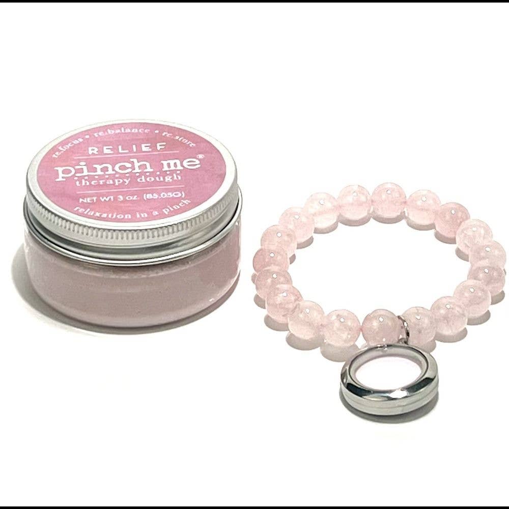 Pinch Me Therapy Dough - Charm Bracelet - Rose Quartz