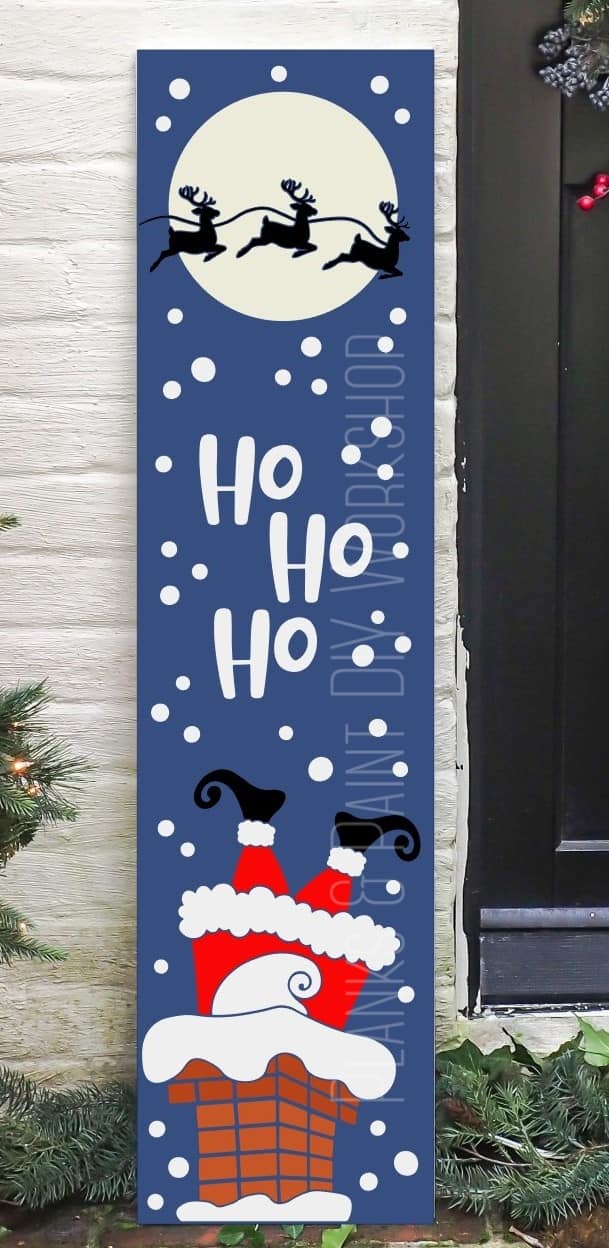 Ho Ho Ho Santa Porch Leaner