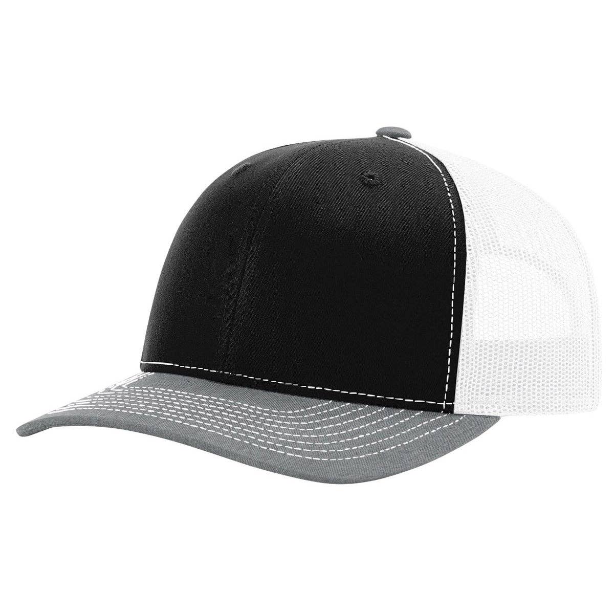 The Park Wholesale - Richardson 112 Classic Premium Trucker Hat, Snapback Cap: Columbia Blue/Black