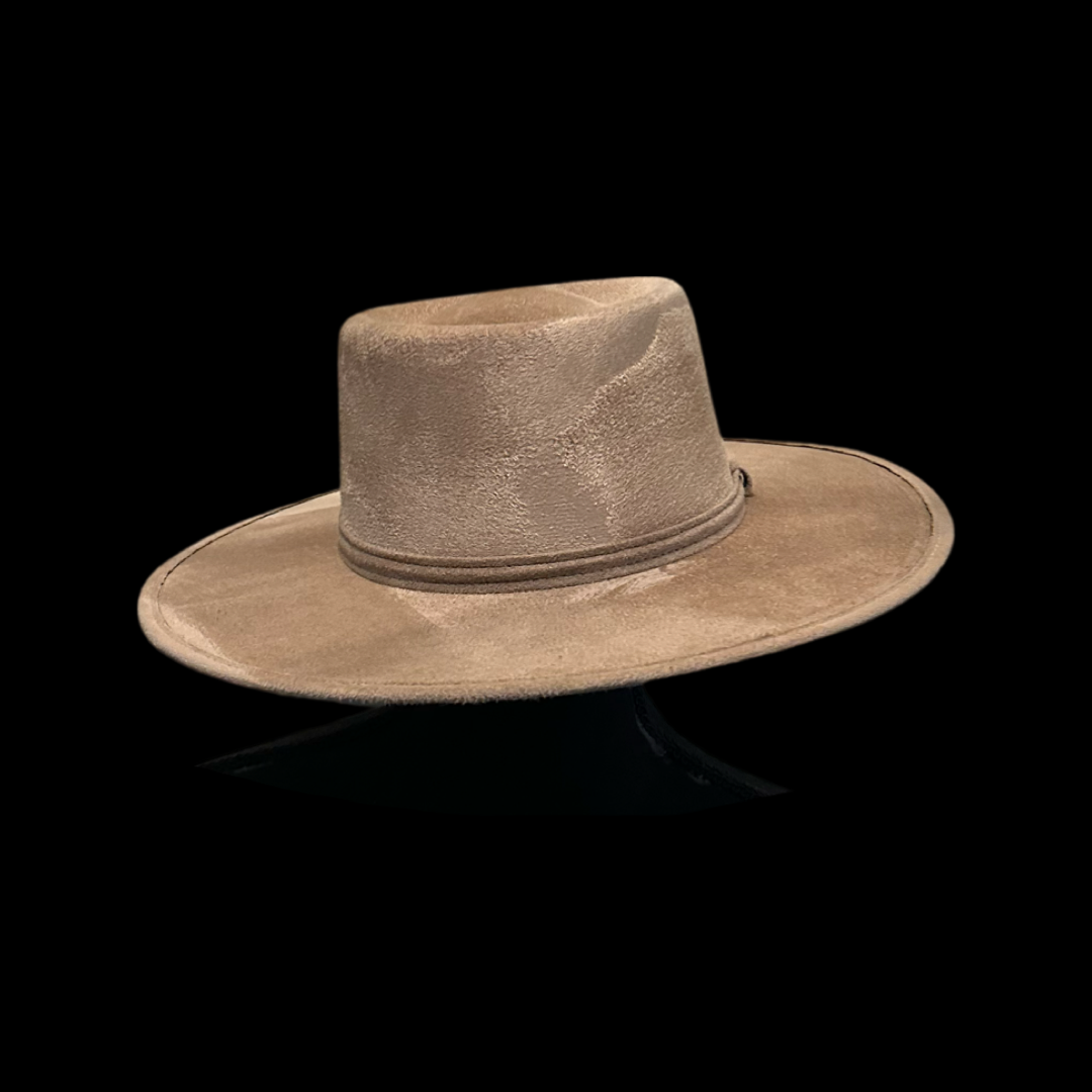 Nati Natash - Crown Vegan Suede Flat Brim-W: Medium / Khaki
