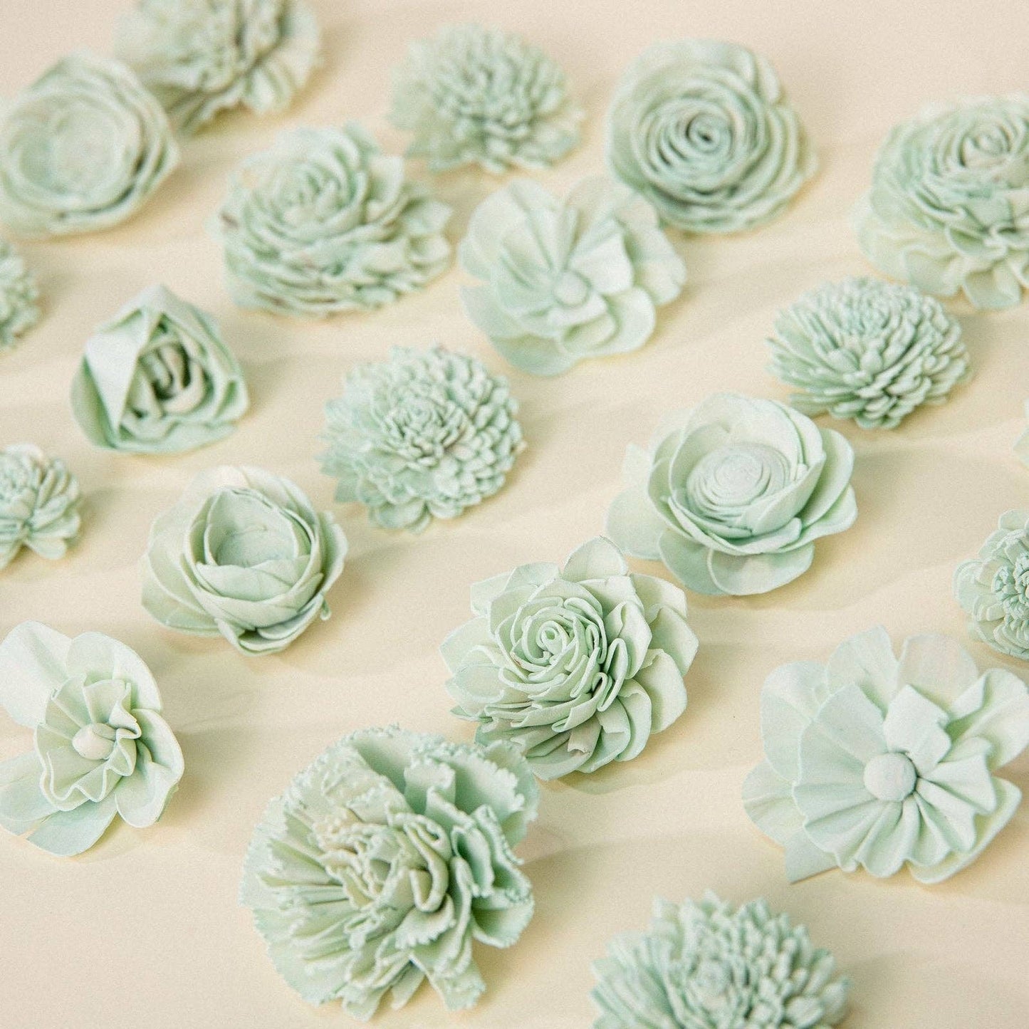 25-Pack of Sage-Colored Mixed Flowers: 50 Pack