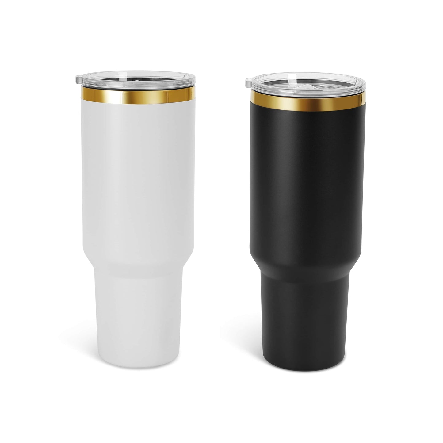 Makerflo 40 oz Gold Electroplated Powder Coated Tumbler: White / Singles