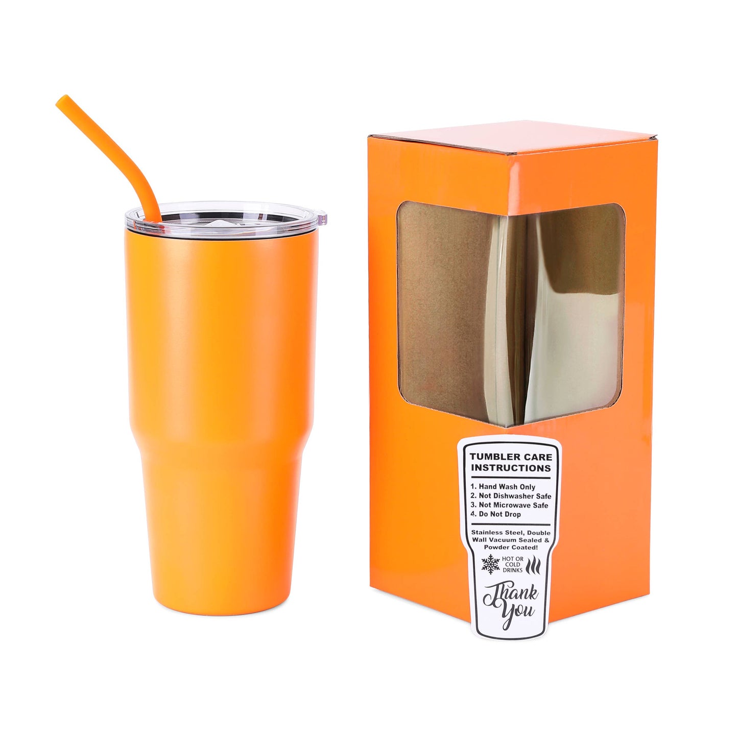 Makerflo 30 oz Powder Coated Tumbler, Handle Sold Separately: White / Singles