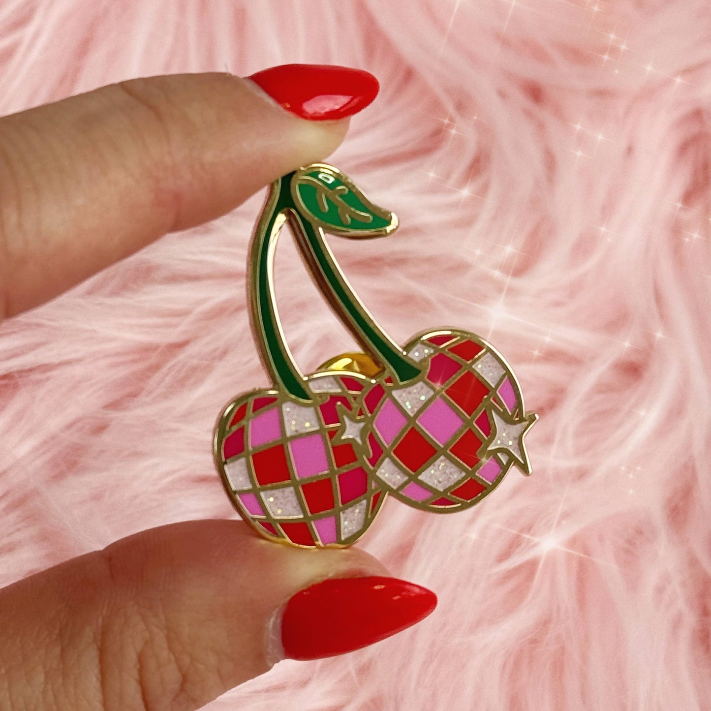 Wildflower + Co. - Disco Cherries Enamel Pin