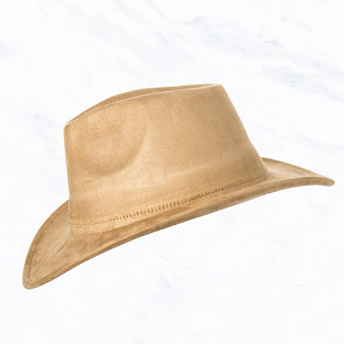 Suzie Q USA - Suede Regular Cowboy Fedora Hat: Beige