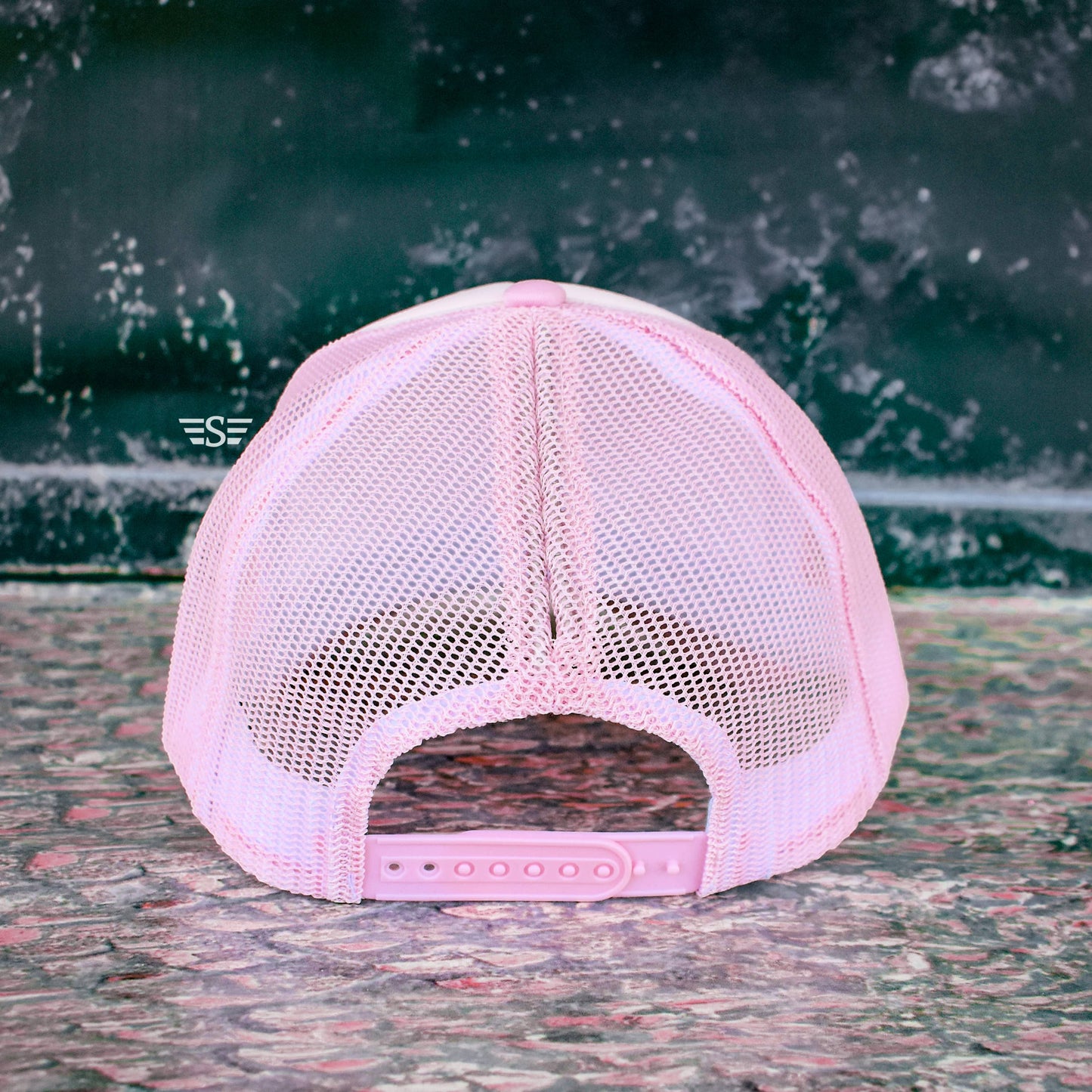 Tri Color Mesh Trucker Cap: Lavender/ Purple Magna Pony