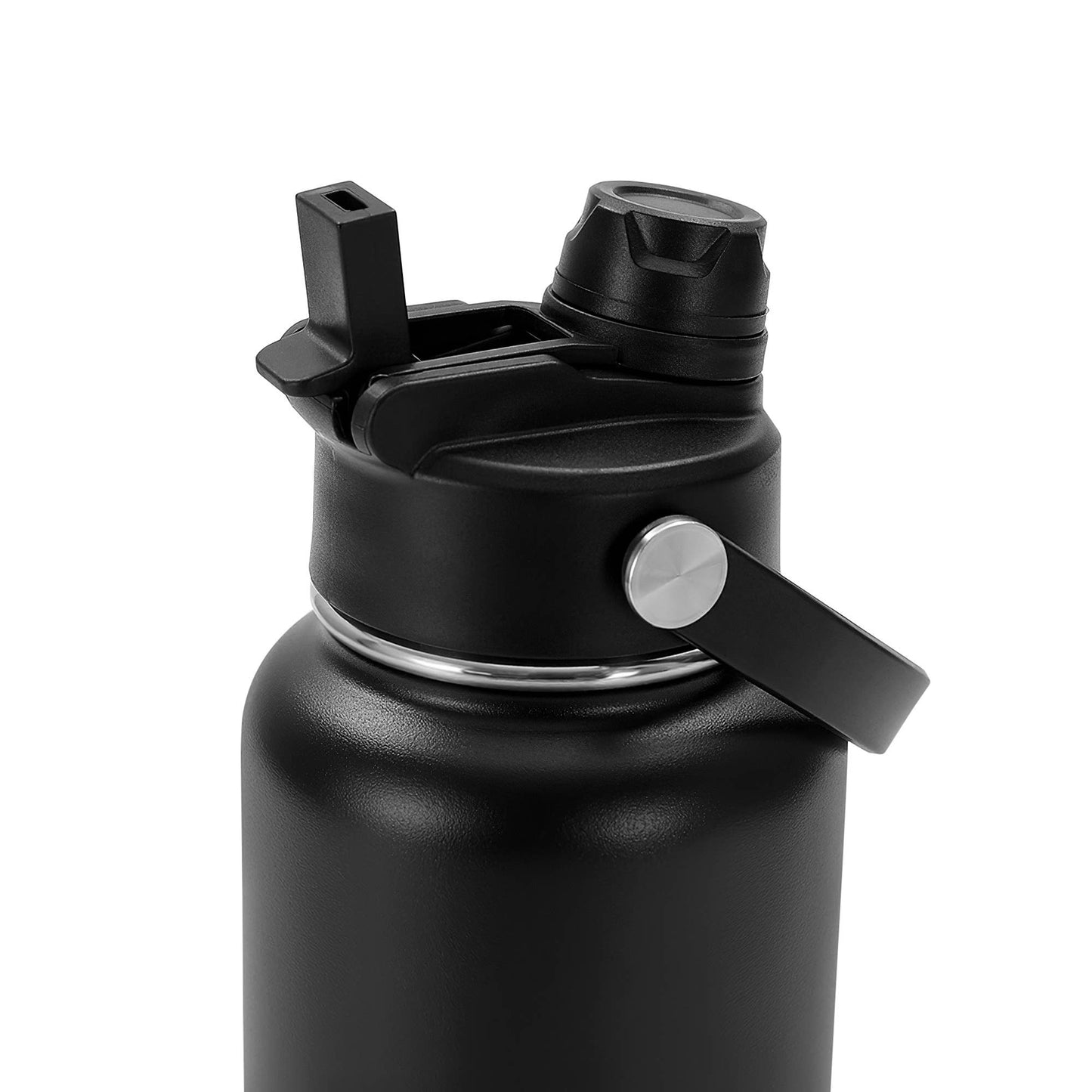 Makerflo 32 oz Hydro Powder Coated Water Bottle, 2-in-1 Lid: Pink / Singles