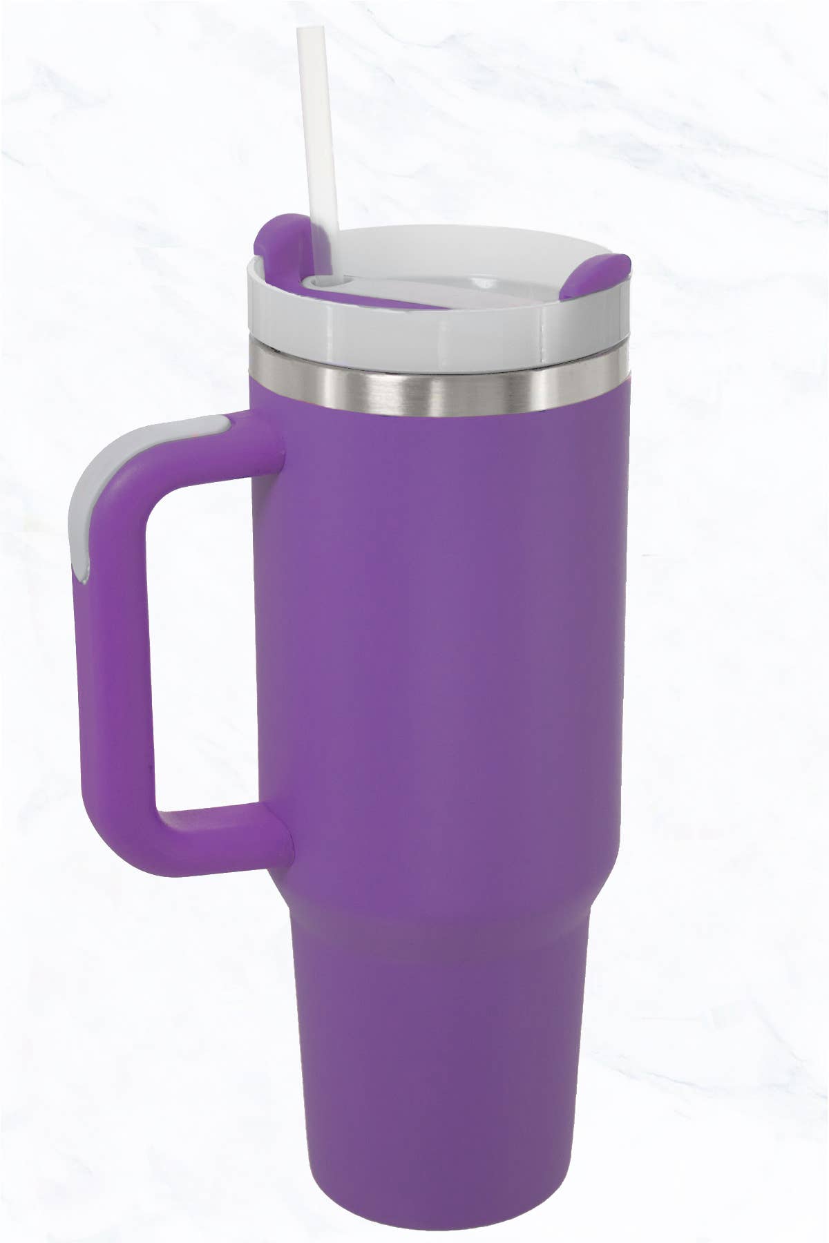 Suzie Q USA - 40 oz, Stainless Steel and Silicon Tumbler: Light Green