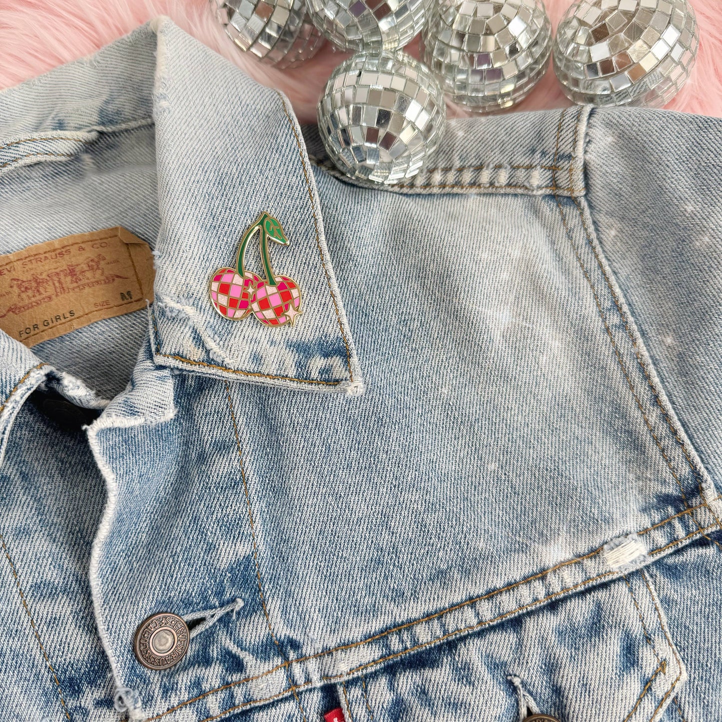 Wildflower + Co. - Disco Cherries Enamel Pin