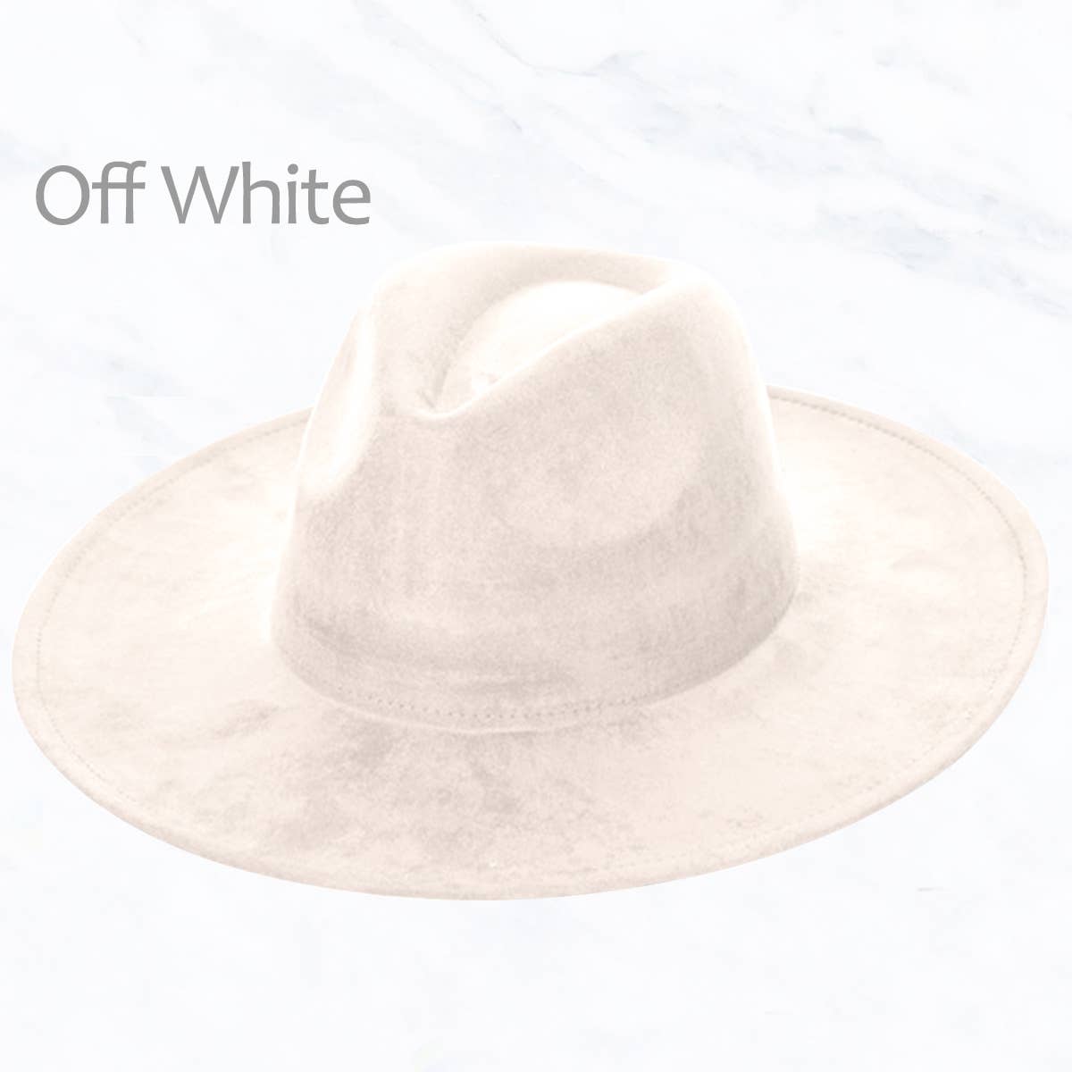 Suzie Q USA - Suede Large Eaves Peach Top Fedora Hat: Pastel Pink