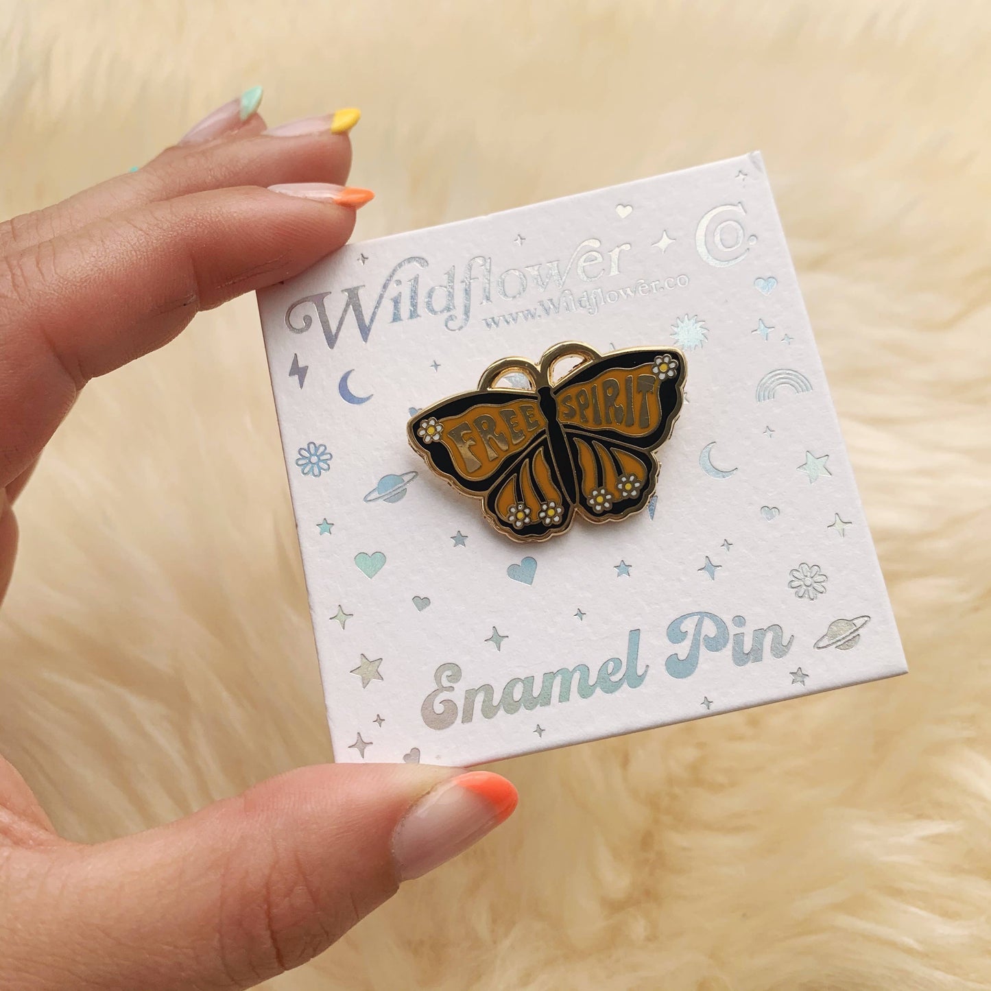 Wildflower + Co. - Free Spirit Butterfly Enamel Pin