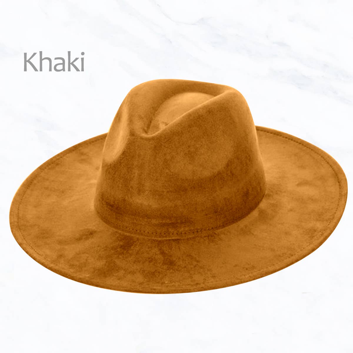 Suzie Q USA - Suede Large Eaves Peach Top Fedora Hat: Pastel Pink