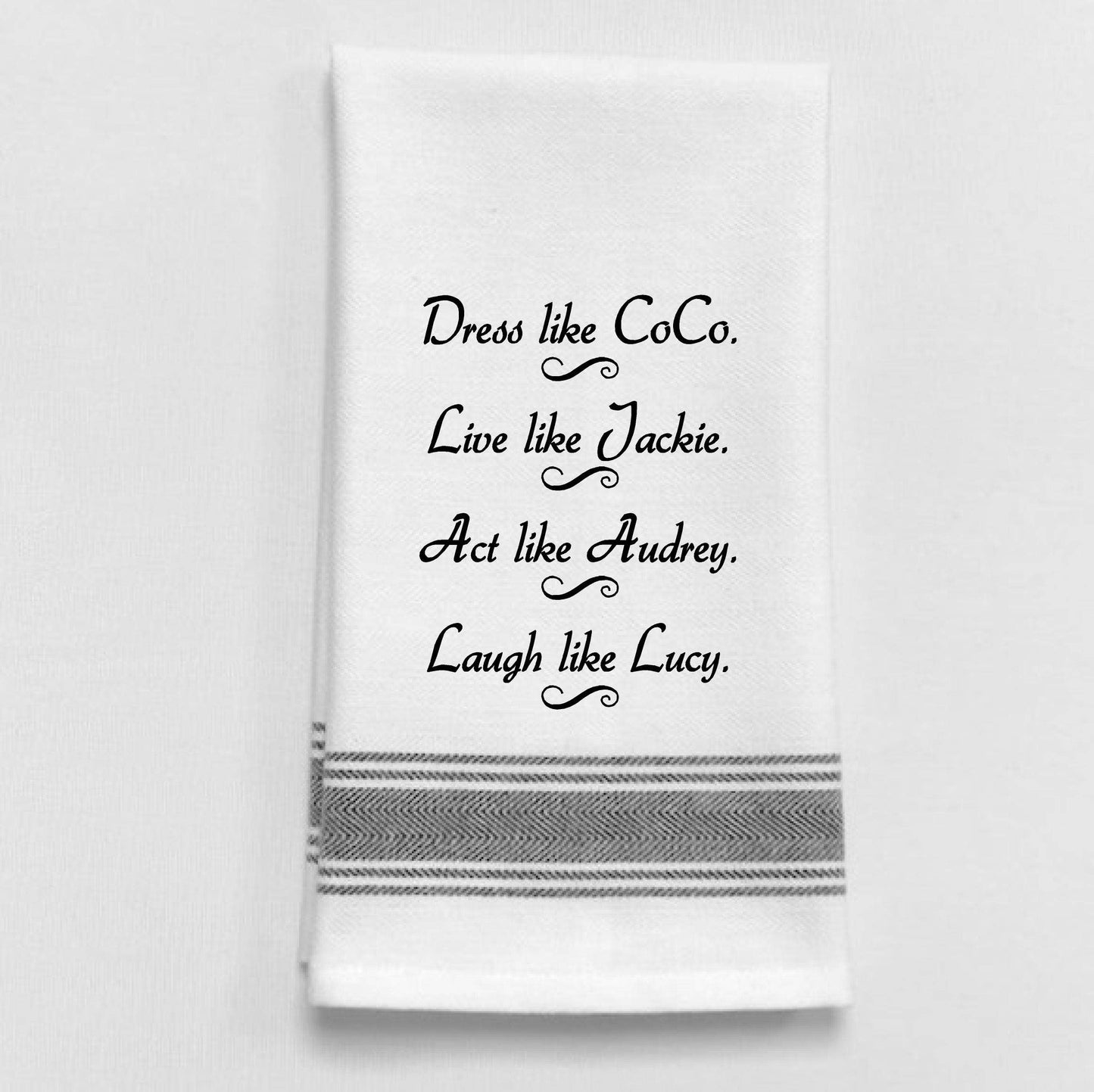 Wild Hare Designs - BB-D-69 Dress like CoCo. Live like Jackie. Act like...: White - Black Lined Trim