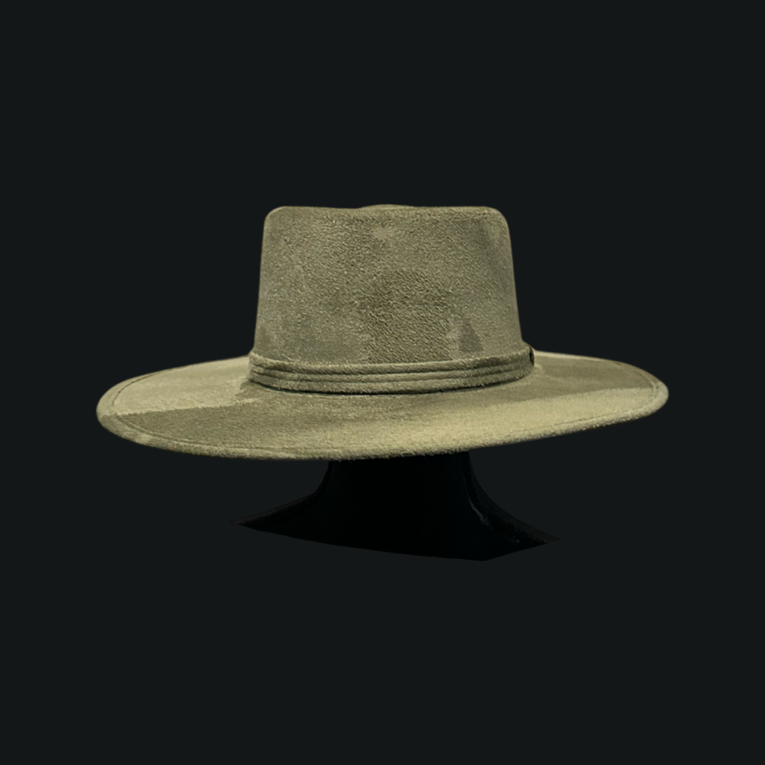 Nati Natash - Crown Vegan Suede Flat Brim-W: Medium / Khaki
