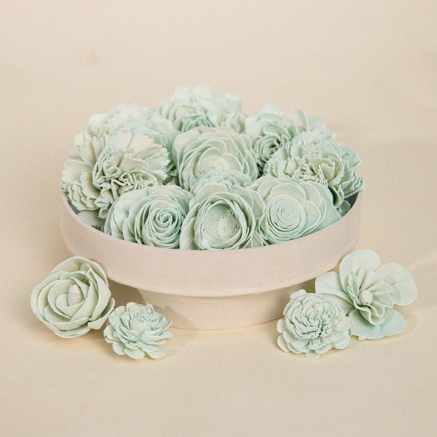 25-Pack of Sage-Colored Mixed Flowers: 50 Pack