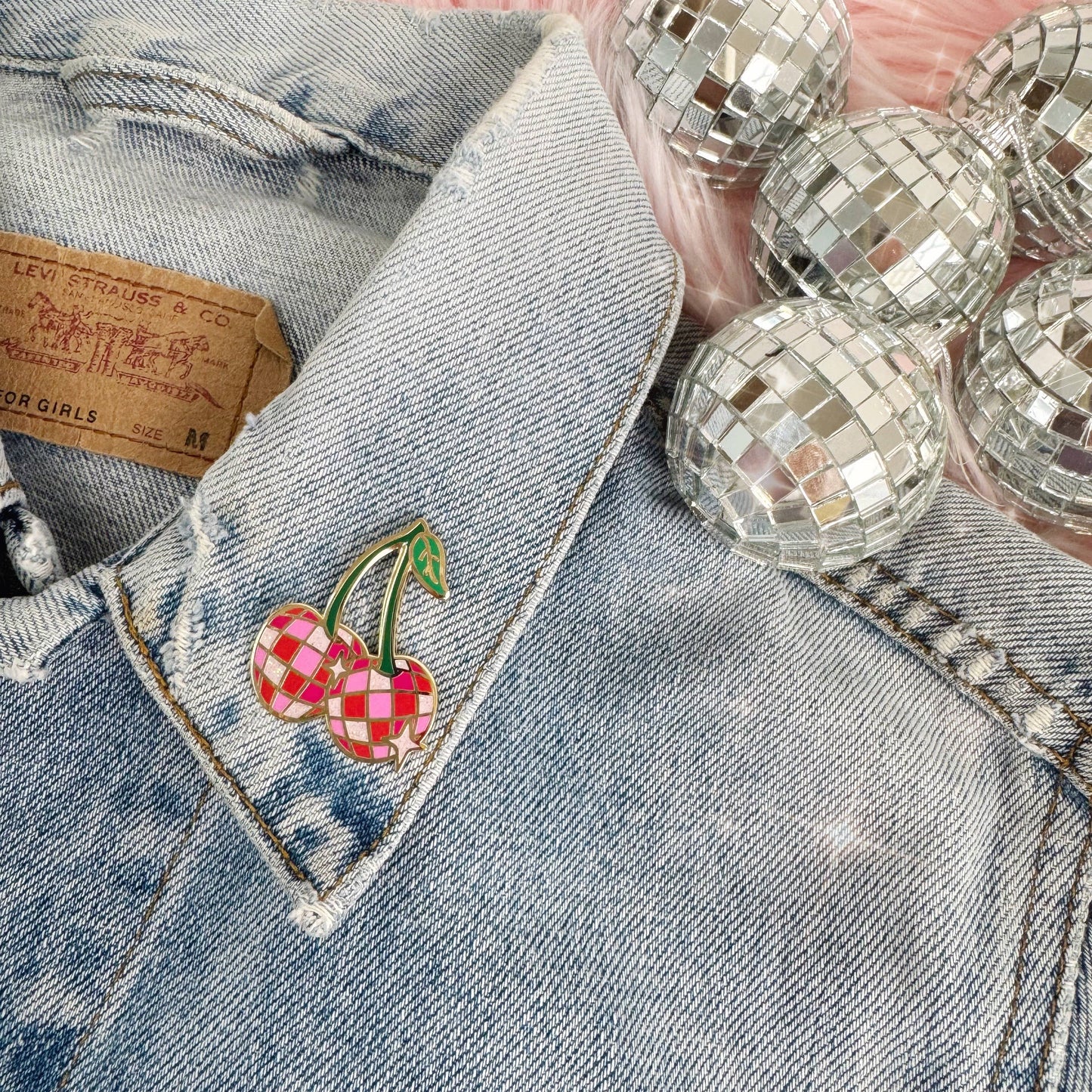 Wildflower + Co. - Disco Cherries Enamel Pin