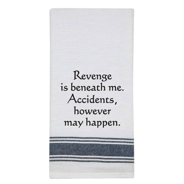 NEW BB-R-39 White Kitchen Towel "Revenge..."