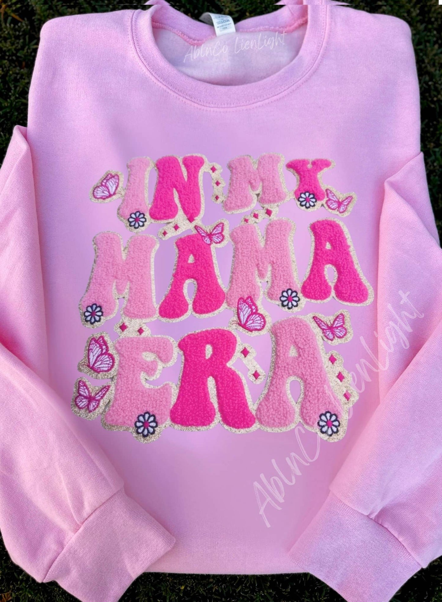 ABLN Boutique - In My Mama Era Patch Preppy Pink Chenille Patch Iron On