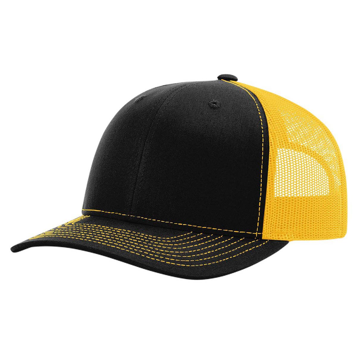 The Park Wholesale - Richardson 112 Classic Premium Trucker Hat, Snapback Cap: Columbia Blue/Black