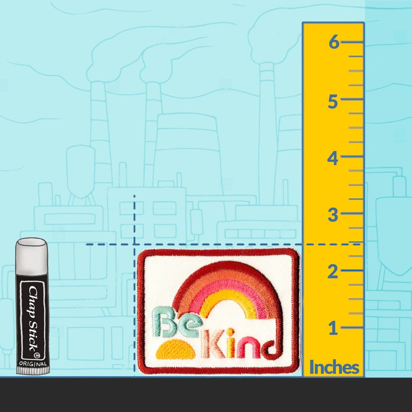Kosmic Soul - Be Kind Iron On Patch | Be Kind with Rainbow Iron-On Embroid