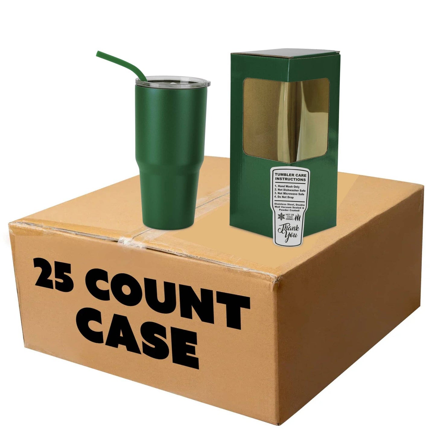 Makerflo 30 oz Powder Coated Tumbler, Handle Sold Separately: White / Singles
